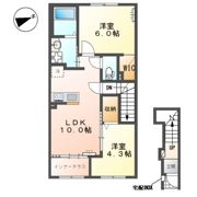 （仮）東田中新築アパートの間取り画像