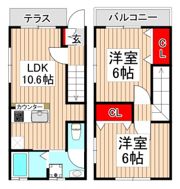 ガーデンのびとめBの間取り画像