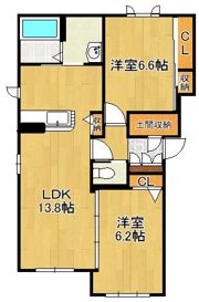 グリーントリニティーA棟の間取り画像