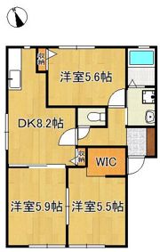 クエストヒル陣原Aの間取り画像