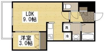 月光福山三吉町の間取り画像