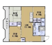 吉備ハイコーポの間取り画像