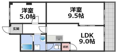 プリンストン布施の間取り画像