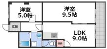 プリンストン布施の間取り画像