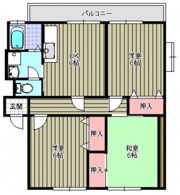 日興苑SSハイツA棟の間取り画像