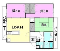 第3レジデンス持田の間取り画像