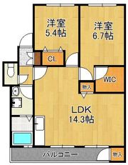 フェルト130A棟の間取り画像