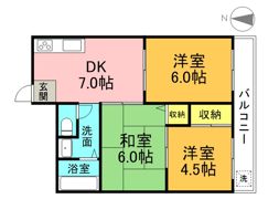 上祇園ハイツの間取り画像