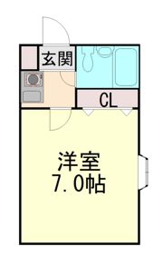 コーポ旗塚の間取り画像