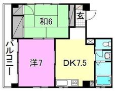 西岡ビル（勝山町）の間取り画像