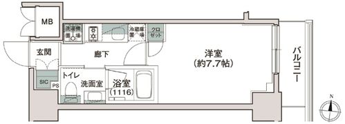 シーズンフラッツ池上の間取り画像