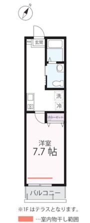 ハーミットクラブハウス横浜浅間台ⅡA号棟（仮）の間取り画像