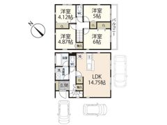 矢賀6丁目戸建2号棟（左側）の間取り画像