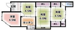 垣内町中道貸家の間取り画像