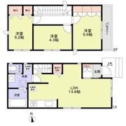 杉並区高井戸西3丁目貸家の間取り画像