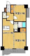 ニューシティアパートメンツ南小倉Iの間取り画像
