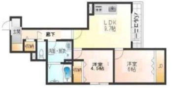 ヒーリンググレース高槻高西町A棟の間取り画像