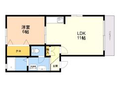 パークサイド姪浜駅南 Bの間取り画像