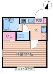 パルテール一之江Ⅱの間取り画像