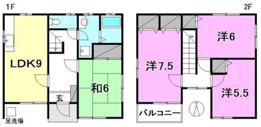 樽味3丁目 野本戸建C棟の間取り画像