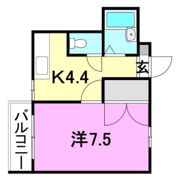 ベルメゾン山越の間取り画像
