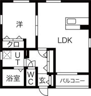 G flat 川名の間取り画像