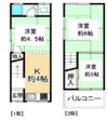 四條畷市江瀬美町貸家の間取り画像