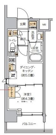 リビオメゾン芝浦の間取り画像