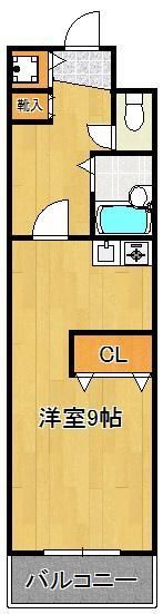 ラックユニティ上到津の間取り画像