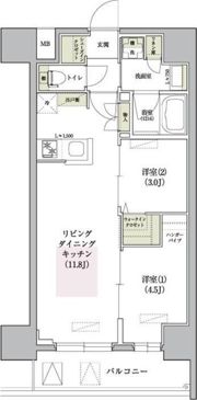 アーバネックス南森町WESTの間取り画像