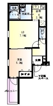 フジパレス瑞光Ⅶ番館の間取り画像