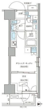 パークアクシス品川天王洲アイルの間取り画像