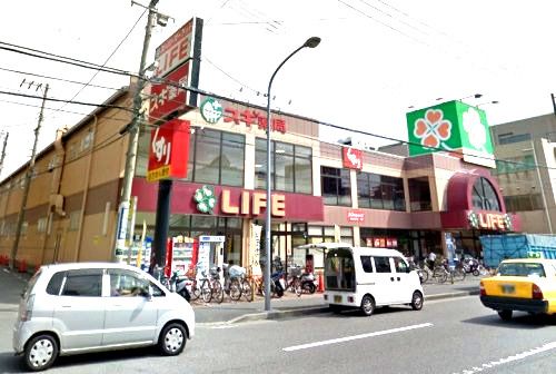 近くのライフ大口まで595m(徒歩8分)
