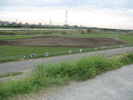 近くの柏里河川敷グラウンドまで592m（徒歩8分）