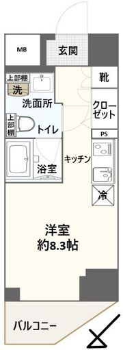 スパシエイラーレ横浜の間取り画像
