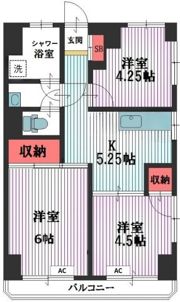 浦和氷川コーポの間取り画像