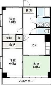 南部ハイツの間取り画像