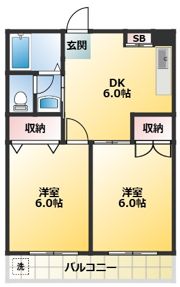 イカリハイツの間取り画像