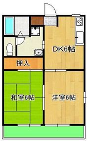 サンディアスKの間取り画像