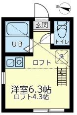 ユナイト三ツ沢ベルガモの間取り画像