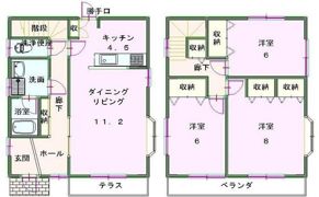 小松原貸家 東棟の間取り画像