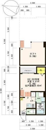 PROPSⅡの間取り画像