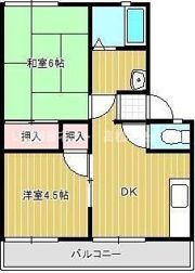 幸町聖ハイツB棟の間取り画像