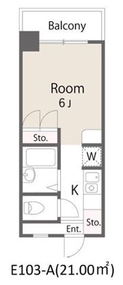 フジマンション末広(E-103)の間取り画像