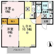 コーポラスITOⅢ Aの間取り画像