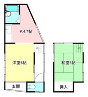田浦2丁目貸家の間取り画像