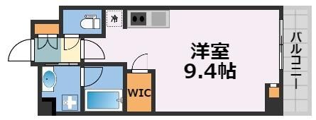 エスパシオ・コモド大阪新町の間取り画像