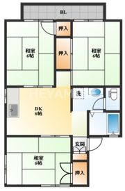 プレジール堀溝B棟の間取り画像
