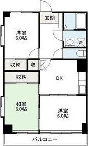 南部ハイツの間取り画像