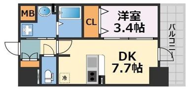 大阪難波Noahの間取り画像